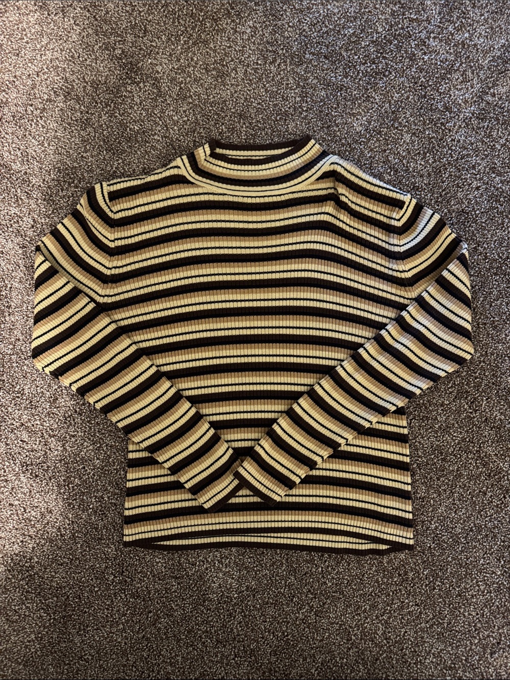 Mountain Lake Striped Turtleneck Sweater in Yellow and Black